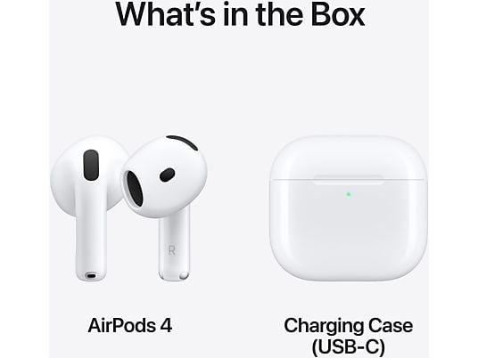 APPLE AirPods 4 Draadloze oordopjes + Oplaadcase Wit